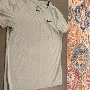 Nike Heather Gray Tee with Black Logo